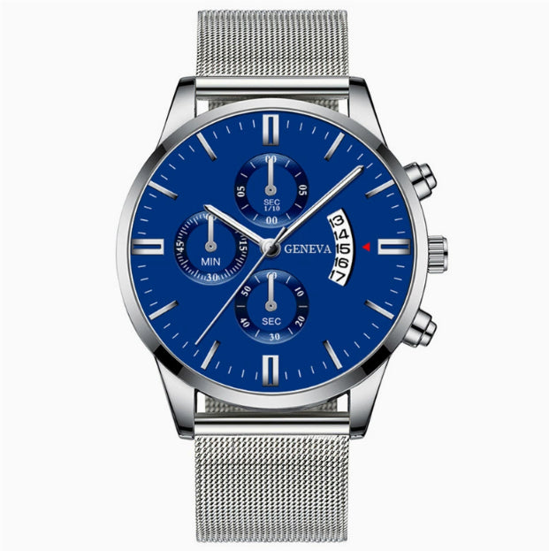 Mens Business Watches For Men Mesh Band Quartz Watch
