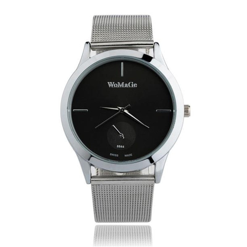 Fashion Alloy Belt Mesh Watch Unisex women's watches Minimalist Style Quartz Watch Watches for women