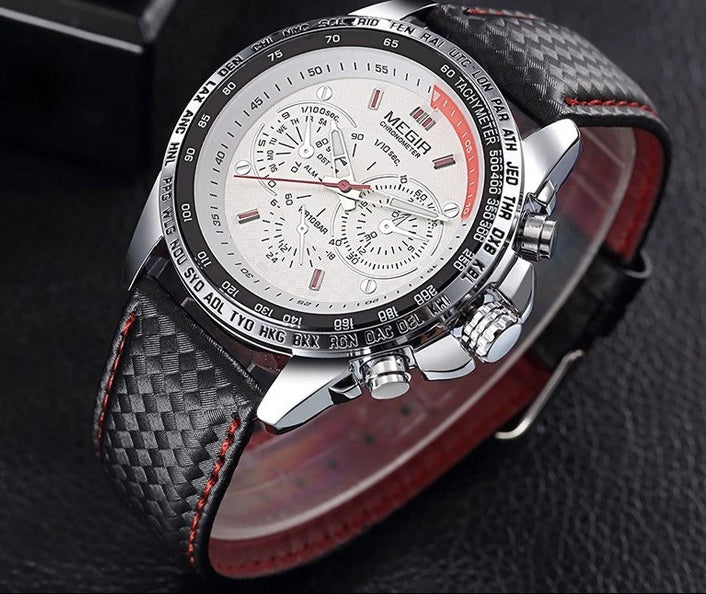 Original 1010 Leather Strap 3ATM Waterproof Quartz Business Mens Watches