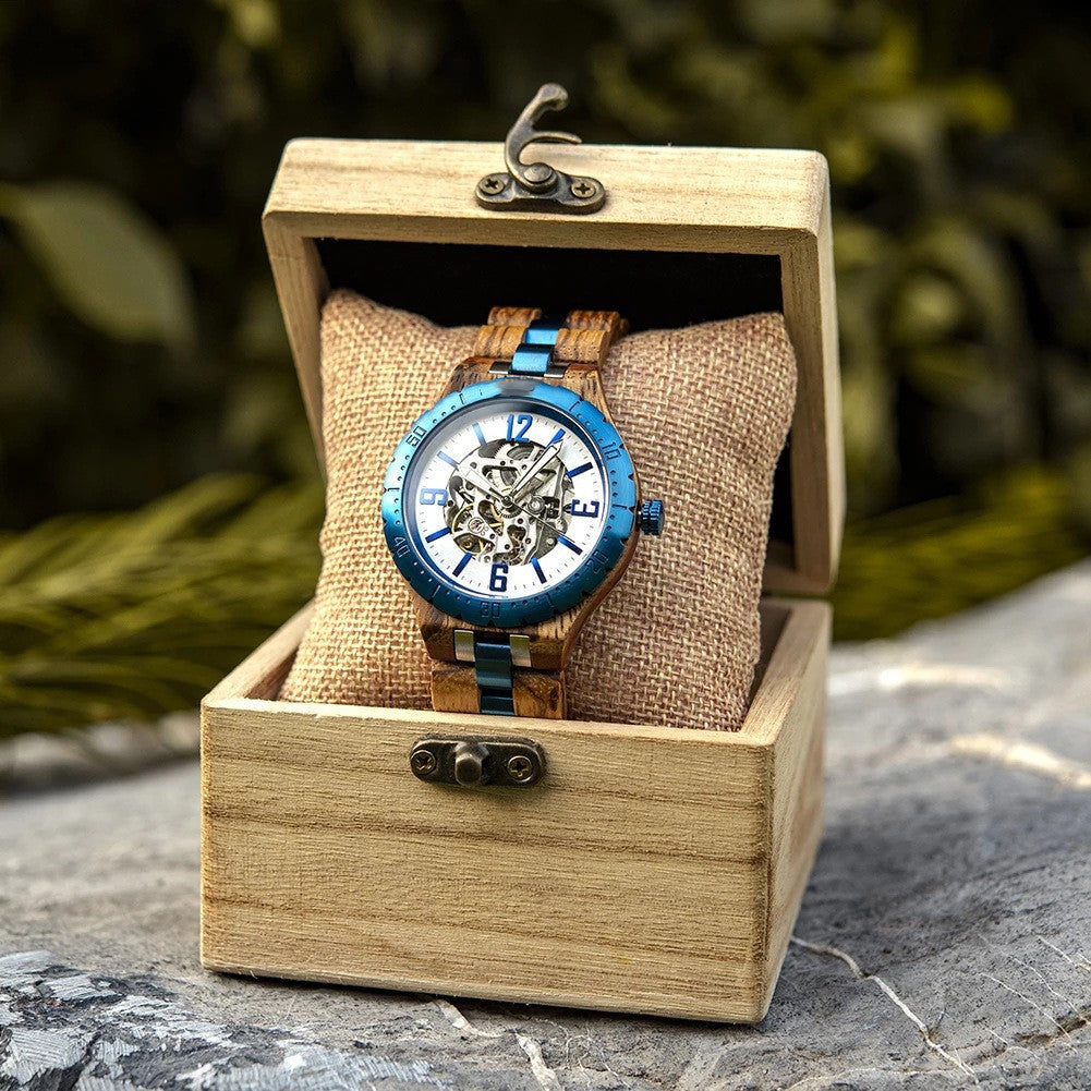 Wooden Automatic Mechanical Watches Men