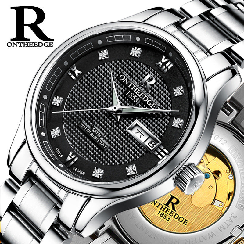 Watches men's automatic mechanical watches business men's watch luminous hollow water-proof fine steel