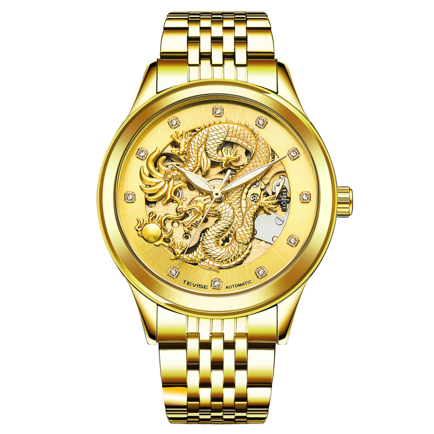 Detective automatic table watch men burst Jinlong waterproof luminous lovers mechanical watch