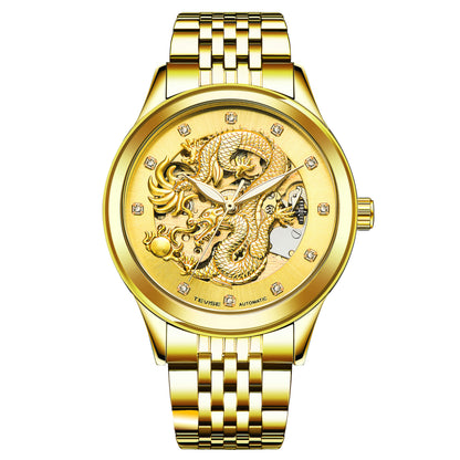 Detective automatic table watch men burst Jinlong waterproof luminous lovers mechanical watch