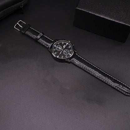 Watch Men 3pcs New Watch Men's Trend Student Fashion Quartz