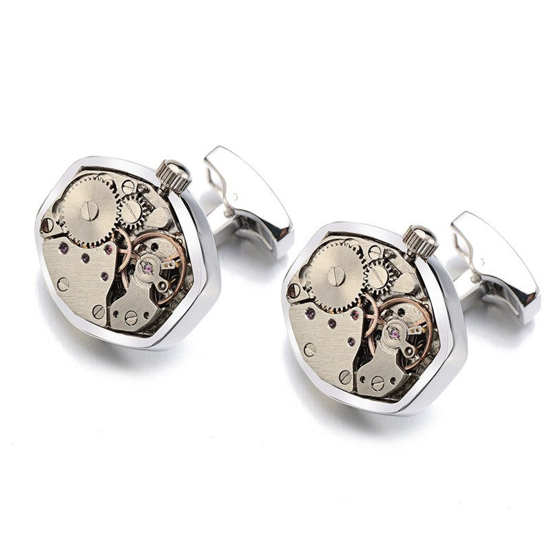High-end Watch Movement Cufflinks Men