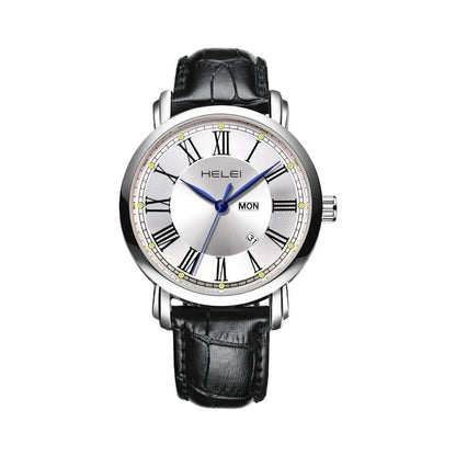 Business Leather Quartz Watch Men