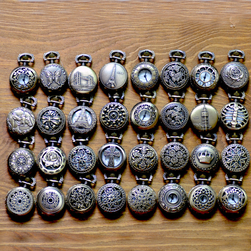 Vintage men and women necklace watch