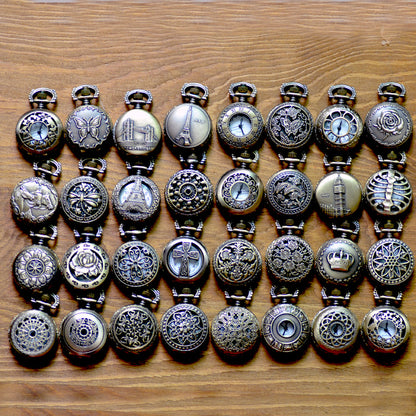 Vintage men and women necklace watch