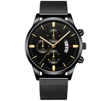 Mens Business Watches For Men Mesh Band Quartz Watch