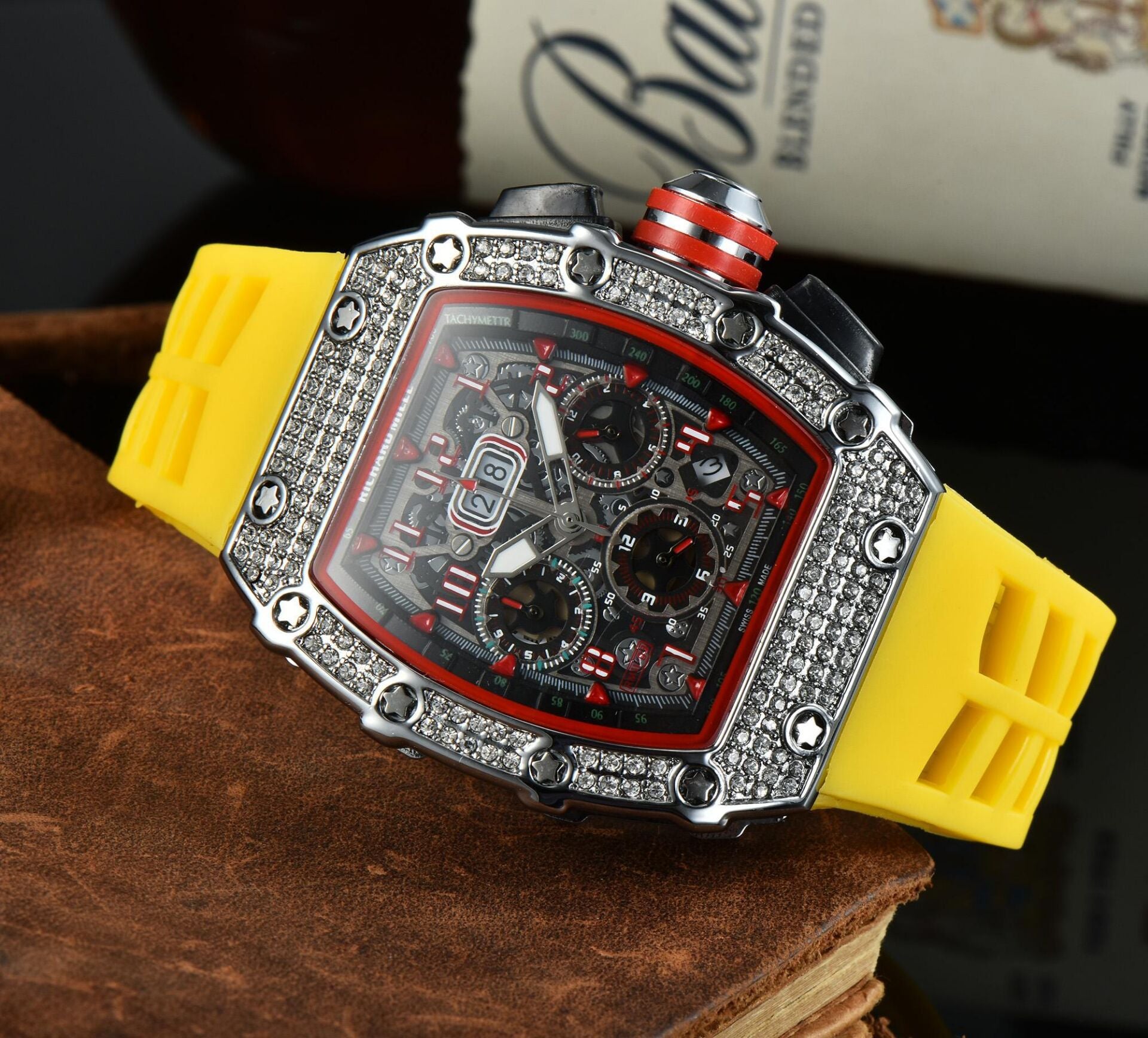 Fashion Diamond Gypsophila Watch Men