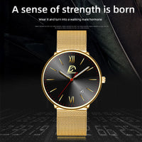 Men's Stainless Steel Calendar Watch Korean Version