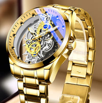 Men Watch Skeleton Automatic Quartz Watch Gold Skeleton Vintage Man Watch Mens Watches